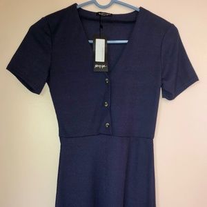 Nasty Gal Navy Mini Dress